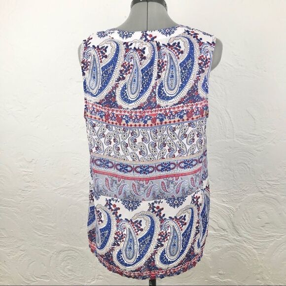 EST. 1962 Blue Paisley Print Lightweight Sleeveless Top - Picture 5 of 8